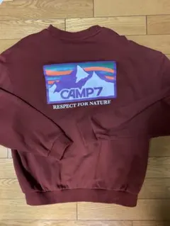 値下‼️CAMP7 バーガンディ トレーナーのサムネイル