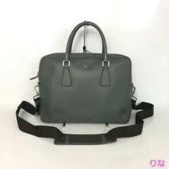 美品 PRADA サフィアーノ キャリーケース ブラウン 茶 革 トロリー 型 