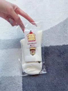 ポムポムプリン ストライプソックス 22-24cm