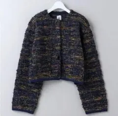 roku　ロク　スラブミックスカーディガン ツイード　freeサイズ