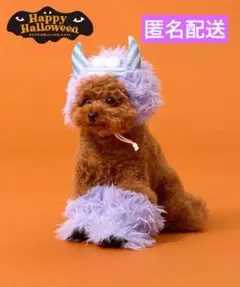③ ペット用モンスターコス パープル 紫 ペット ハロウィン スリーコインズ