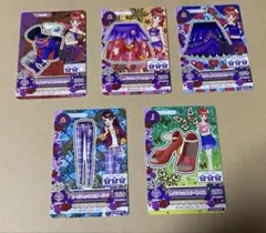 アイカツ　カード 15弾 N衣装 レッド系ファッション スカート　シューズ　他