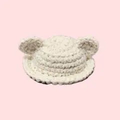 お座りぬいぐるみ ちいかわ 白くま カンカン帽子