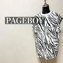 PAGEBOY ゼブラパターンノースリーブ　カットソー Tシャツ