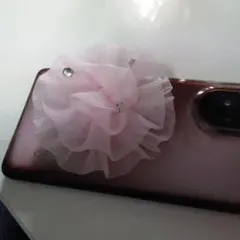 チュール レース 大ぶり ハンドメイド イヤリング ポンポン ドット