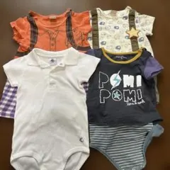 プチバトー　ロンパース＋他　70サイズ　4枚セット　《送料込》