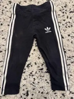 adidas 3本ライン 黒パンツ 80