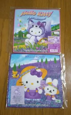 北海道限定HELLO KITTYラベンダープチタオル2枚セット