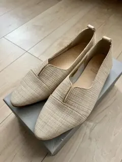 ENあしながおじさん フラットシューズ ベージュ 23cm 日本製