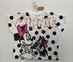 【新品】ミニーちゃん　ディズニー　Tシャツ　100　ミニー　ミッキー　ドット柄