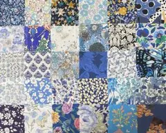 リバティタナローン　ハギレ　パッチワーク用　約6センチ角×30枚　6-②