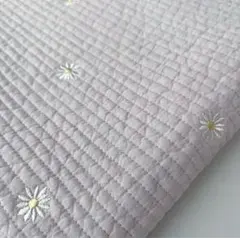 韓国　ヌビ生地　ヌビキルト　ライラック×マーガレット