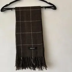 DKNY メンズ　グリーンマフラー