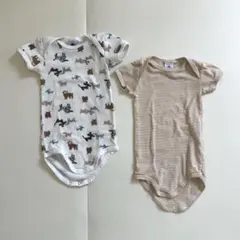 プチバトー　ボディースーツ2点セット