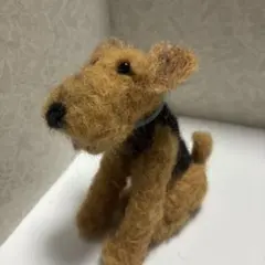 羊毛フェルト エアデールテリア ハンドメイドのサムネイル