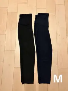 ユニクロ　スマートアンクルマタニティパンツ ネイビー ブラック 2点セット