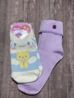 【靴下セット】サンリオキャラクター(シナモン)＆チュチュアンナ金平糖ソックス