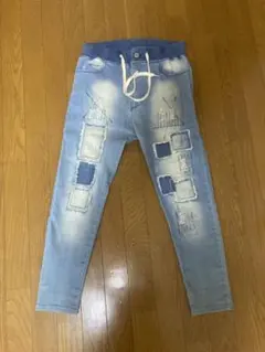 417EDIFICE　 パッチワークダメージデニムパンツ