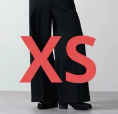 【CLEL】 バックブラッシュドTR フレアスラックス ブラック XSサイズ