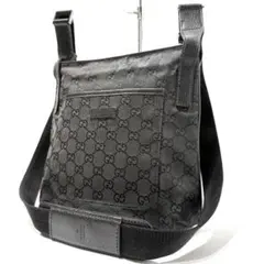 GUCCI GG柄 キャンバス ショルダーバッグ ブラック