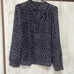 BANANA REPUBLIC 長袖ブラウス ネイビー 花柄のサムネイル