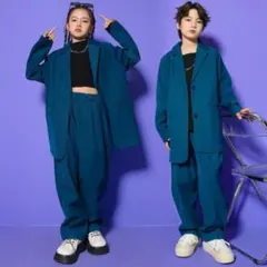キッズ ダンス 衣装 スーツ ヒップホップ JAZZ ロックダンス 130