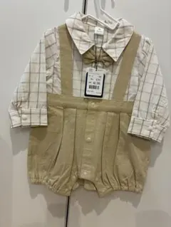 ベビー セレモニースーツ ベージュチェック