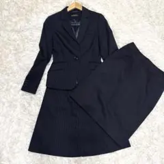 グリーンレーベルリラクシング　セットアップ　上下　ネイビー　紺　スーツ　スカート