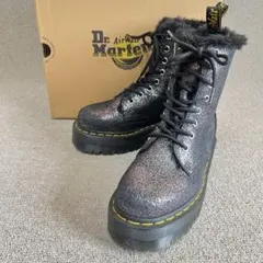 極美品 Dr.Martens MOLLY 厚底ブーツ 26cm ラメ 8ホール - メルカリ