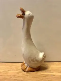 陶器製 アヒル 置物 ミニチュア フィギュアのサムネイル