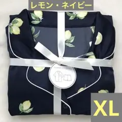 10・レモン サテンパジャマ　半袖　ショーパン　GU【新品タグ有り】XL