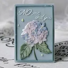 【3D】紫陽花 花 フラワー 英字 スタンプヘッド シーリングスタンプ