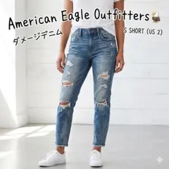 AMERICAN EAGLE OUTFITTERSダメージ加工ライトブルーデニムのサムネイル