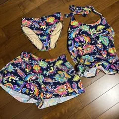 カラフル花柄セパレート水着セット
