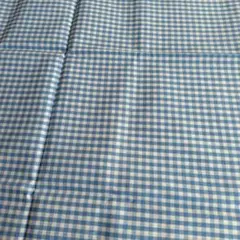 青と白のギンガムチェック生地140cm巾×100cm