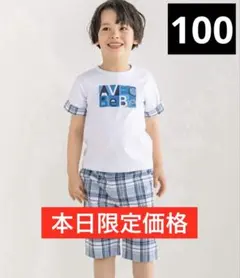 グラフィックロゴプリント袖切り替え半袖Tシャツ 100cmのサムネイル