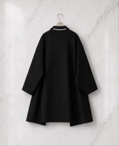 美品 YOKOCHAN ヨーコチャン フロントラッフルコート ベルト付 36