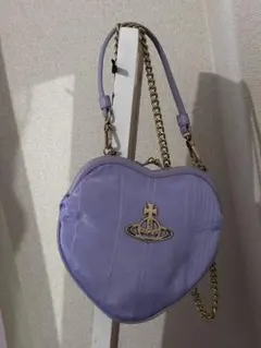 vivienne westwoodハート型ラベンダーハンドバッグ