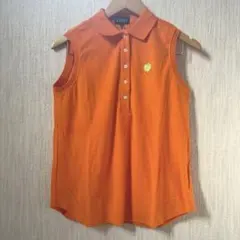 和*ん様 PEARLYGATES ゴルフ ノースリーブポロシャツ オレンジ 美品