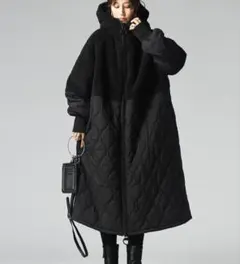 antiqua ビッグファスナーロングコート