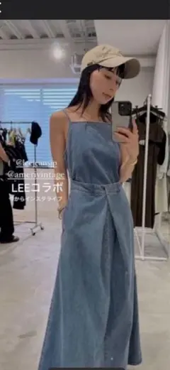 AMERI×Lee DENIM CAMISOLE DRESS Mサイズのサムネイル