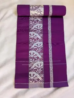 【yuyu様専用】002 紫色 着物帯反物
