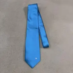 BURBERRY BLACK LABEL 青 無地 ネクタイ