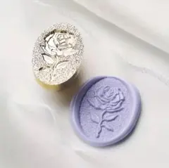 シーリングスタンプヘッド 薔薇サンド加工楕円形