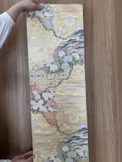 多色花模様 袋帯