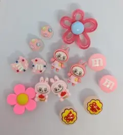 ジビッツ クロックス チャーム ラブブ　お菓子　花　14個セット　⑤