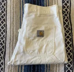 Carhartt ホワイト ペインターワークパンツ シングルニー