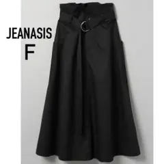 【美品】JEANASIS ジーナシス 黒フレアスカート フリーサイズ