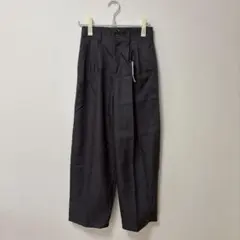 WEGO ハイウエストセンタープレスワイドパンツ グレー L