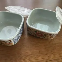 有田焼小鉢　レンジ用蓋付き2個セット　新品のサムネイル